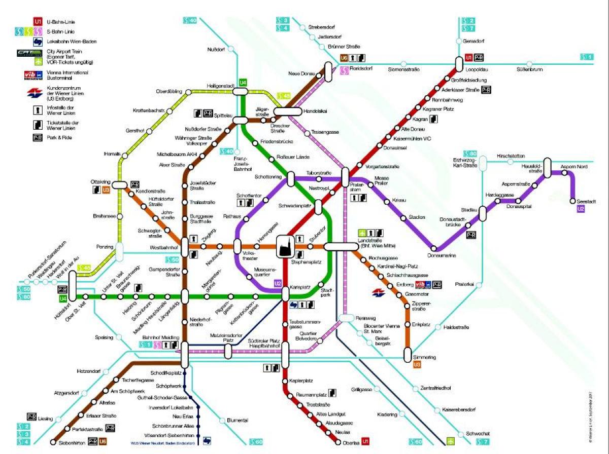 Vienna kituo cha metro ramani